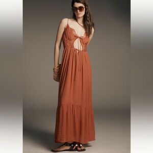 *Anthropologie Let Me Be Sleeveless Cutout Maxi Dress
